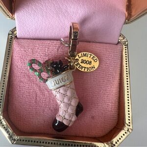 Limited Edition 2008 Juicy Couture Christmas Stocking Charm Bracelet Jewelry GUC
